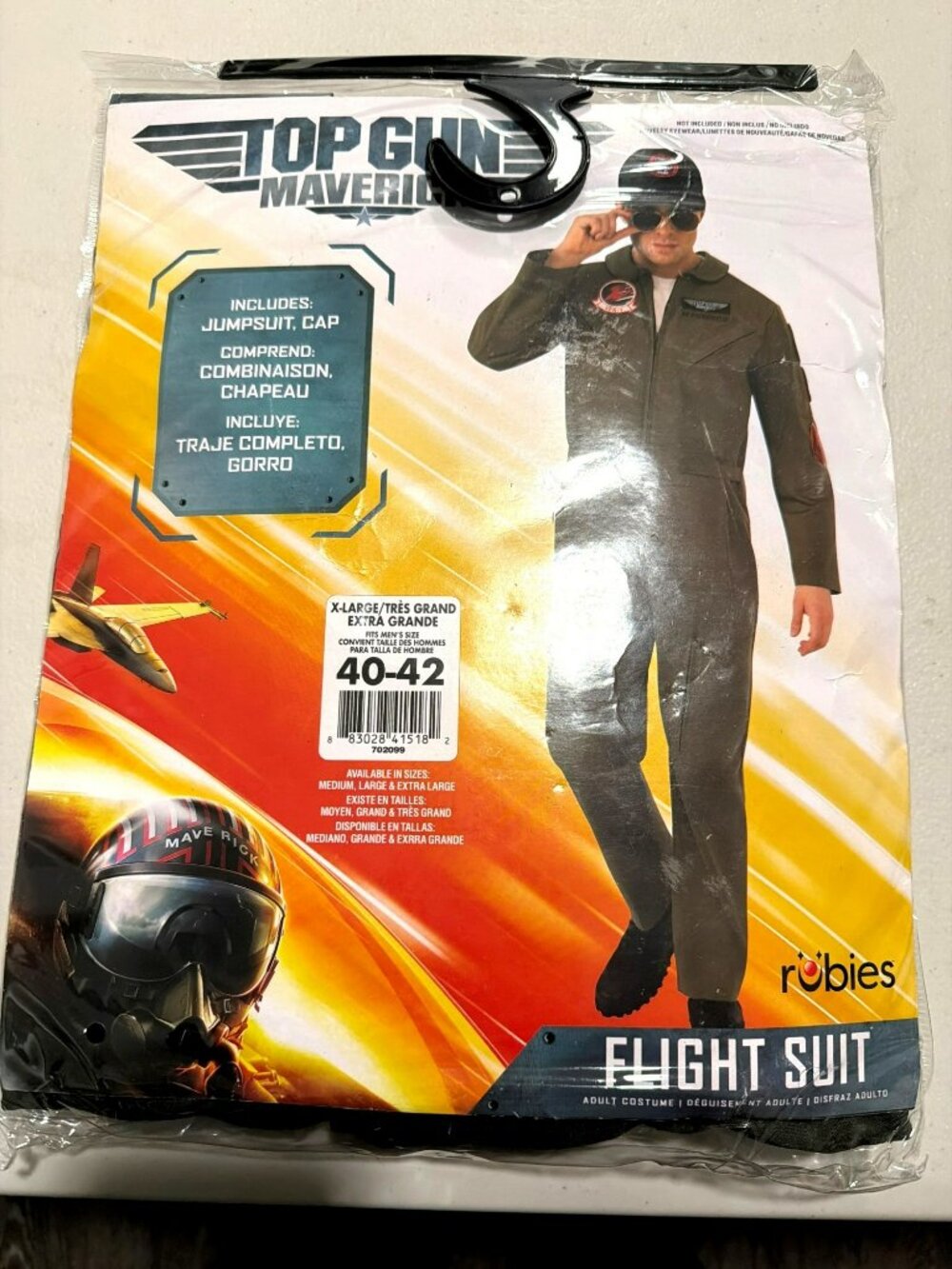 Top Gun Maverick Adult Flight Suit Costume X-Large Halloween
